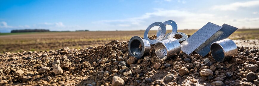 Plain bearings for agricultural equipment and construction machines
